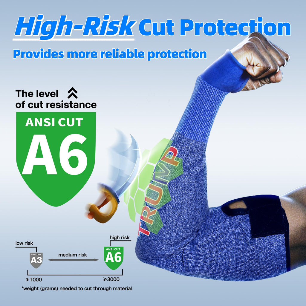 Donald Trump Arm Sleeves 2024 Save America Again Inspirational Gifts for Trump Fans, ANSI A6 Cut Resistant Arm Protectors for High Risk Work, UPF50+ UV Protection Cooling Farmer Sleeves for Gardening