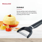 KitchenAid Y Peeler with Ergonomic Handle and Single Edge Blade – Dishwasher Safe with Protective Cover