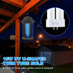 Kittmip BF35 Bug Zapper Replacement Bulbs FUL 15W-BL with Square 4-Pin Base, Compatible for Flowtron BK-15D, Stinger FP15, TZ15, BB-15WHT, 15W U Shape Insect Attracting Lamp for T6 T8 T9(3)