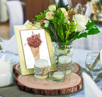 ilauke 8Pcs 9-10inch Natural Wood Slices for Centerpieces, Large Unfinished Wood Circles Round Wooden Centerpieces for Tables/Wedding/Christmas/Party/Home Decoration/DIY Crafts