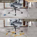 Azadx Heavy Duty Office Chair Mat for Carpet - 36" x 55" Hard Material Slip Resistant Floor Mat for Home Office Easy Glide Desk Mat