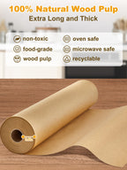 SMARTAKE Parchment Paper Roll for Baking, 15 in x 242 ft, 300 sq.ft, Non-Stick Baking Paper Sheets with Slide Cutter, Heavy Duty Extra Long, for Kitchen Baking Cooking Grilling Steaming, Unbleached