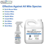 Mite Killer Spray by Premo Guard – Treatment for Dust Spider Bird Rat Mouse Carpet and Scabies Mites – Fast Acting 100% Effective – Child & Pet Safe – Best Natural Extended Protection (16 oz)