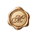 Yoption Initial Alphabet M Adhesive Wax Seal Stickers, 100 Pack Letter Wax Seal Stickers Envelope Seal Stickers Envelope Seals Self Adhesive Gold Stickers for Wedding Party Birthday Christmas (M)