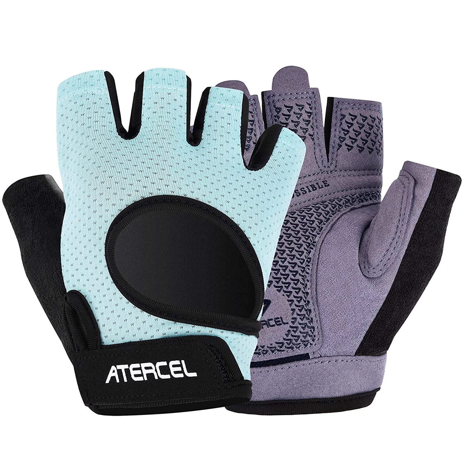 Weight Lifting Gloves Full Palm Protection, Workout Gloves for Gym, Cycling, Exercise, Breathable, Super Lightweight for Men and Women(Aqua, S)