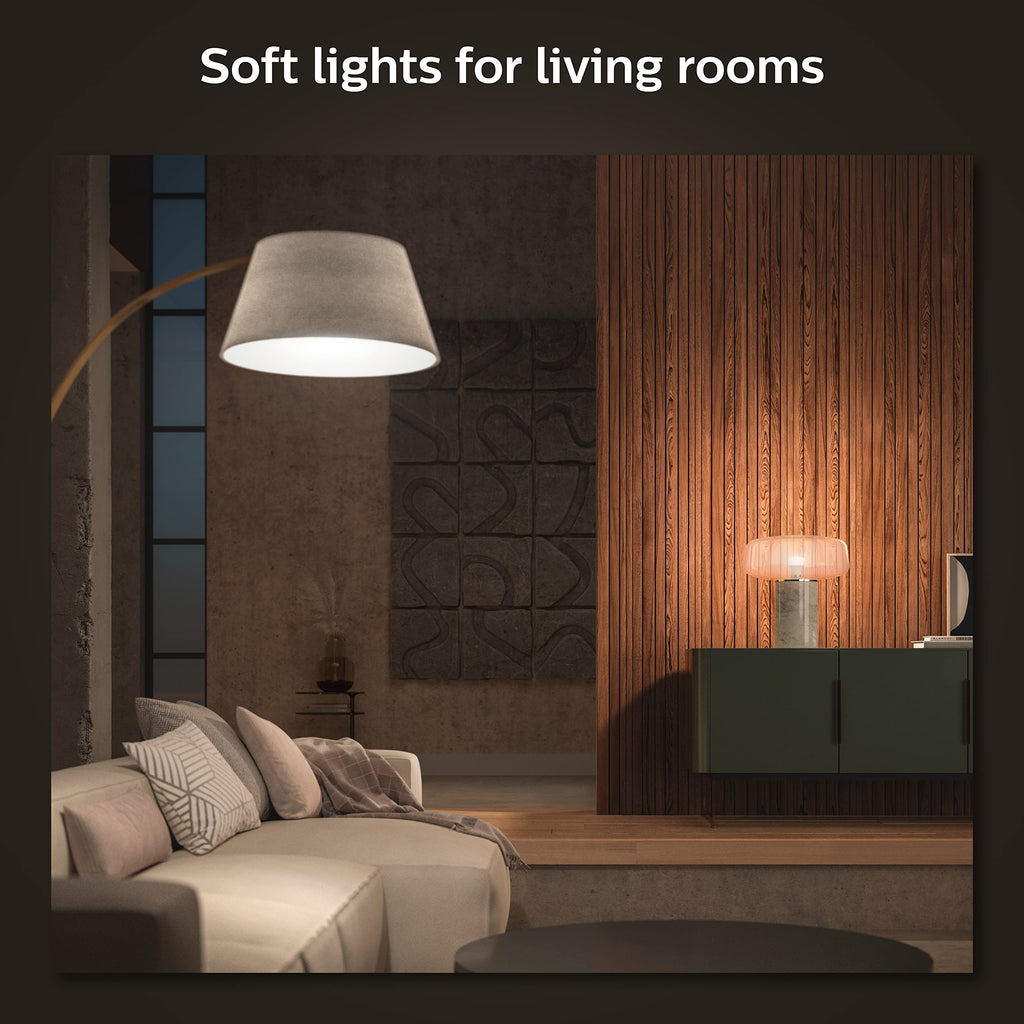 Philips Hue Smart 75W A19 LED Bulb - Soft Warm White Light - 2 Pack - 1100LM - E26 - Indoor - Control with Hue App - Works with Alexa, Google Assistant and Apple Homekit