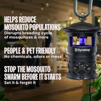 Dynatrap DT2030SR Fly Traps Outdoor - Mosquito & Flying Insect Killer for 1 Acre – Kills Mosquitoes, Flies, Gnats, Wasps - Bug Zapper Alternative - Black