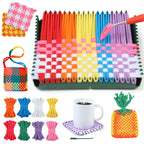 IQKidz Weaving Loom Kit for Girls Ages 8-12, DIY Arts and Crafts for Kids and Adults, Great Toy Gifts for Beginners 6-8 9 10 11 12, Potholder Knitting Loom with 224 Refill Loops
