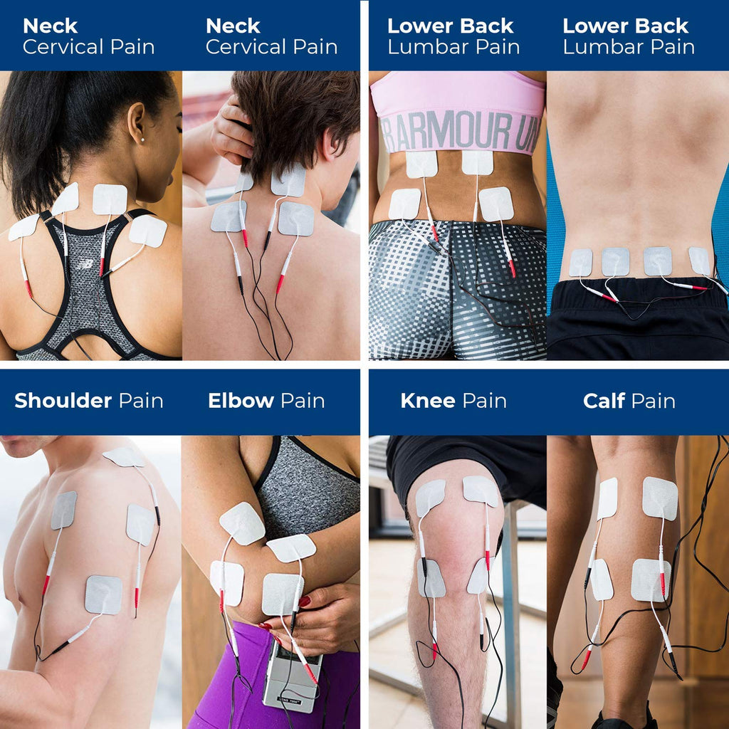 TENS 7000 Official TENS Unit Electrode Pads, 16 Pack - Premium Quality OTC TENS Pads, 2" X 2" - Compatible with Most TENS Machines, Replacement Electrodes Value Pack