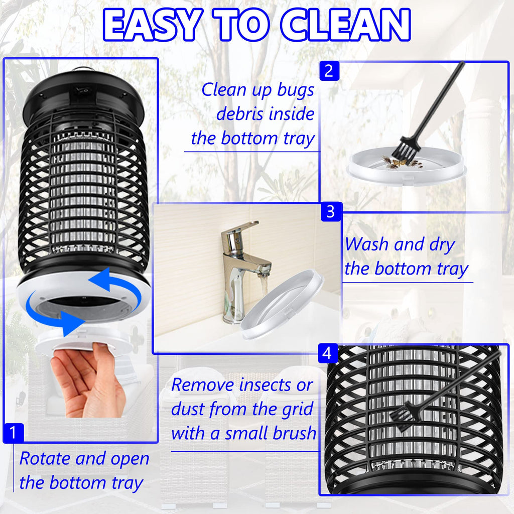 LUOJIBIE Bug Zapper Outdoor, Mosquito Zapper with LED Light, Fly Zapper Outdoor Indoor, Insect Zapper Electric Fly Traps, Plug in Mosquito Killer for Patio Yard
