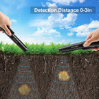 Dmyond Metal Detector Pinpointer, Professional Waterproof Handheld Pin Pointer Wand, Search Treasure Pinpointing Finder Probe with 9V Battery for Adults, Kids - Black