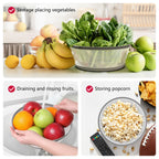 Microwave Splatter Cover Vented for Food with Hook Hole, Splatter Guard & Colander Kitchen Gadget for Food, Meal Prep, Grey