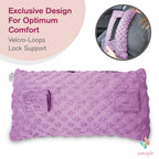 Hysterectomy Seat Belt Pillow - Recovery After Double Mastectomy, Heart, Abdominal, Breast Reduction & Augmentation, Tummy Tuck, C Section Surgery - Gel Pack Included- Seatbelt Pillow Gifts for Women