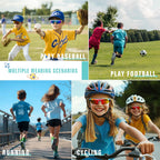 Kids Sunglasses Youth Baseball Sunglasses for Boys Girls 3-12 Polarized Softball Cycling Sports Goggles UV Protection