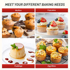2 Packs 12 Cups Silicone Muffin Pan for Baking with Metal Reinforced Frame Regular Size Cupcake Pan Tray Egg Bites Silicone Cookie Molds Muffin Tin Tart Pans Sheet Set for Oven Dishwasher Safe