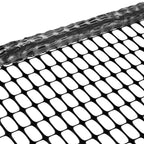 BOEN 4' x 50' Black Temporary Fencing, Mesh Snow Fence, Plastic, Safety Garden Netting, above Ground Barrier, for Deer, Kids, Swimming Pool, Silt, Lawn, Rabbits, Poultry, Dogs