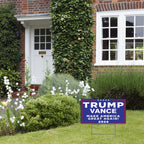 Signbeats Trump JD Vance 2024 Make America Great Again Yard Sign, Blue,12"x17.5" - Double-Sided Corrugated Plastic Lawn Sign with H Stake