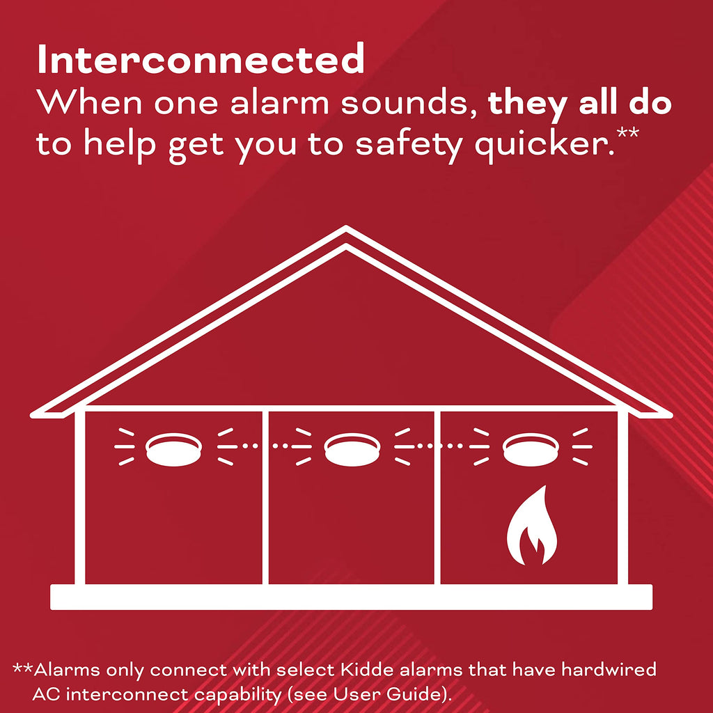 Kidde Hardwired Smoke & Carbon Monoxide Detector, AA Battery Backup, Voice Alerts, Interconnectable, LED Warning Light Indicators, 4 Pack