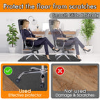 Ungraded Chair Mat for Hardwood Floor, 36x48 Office Desk Mat, Anti-Slip Under Desk Rug Protector, Easy Clean