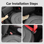 Autotechnx Soft 360 Rotating Seat Cushion for Car Non Slip Swivel Seat Cushion for Car for Elderly Support Gray Office Chair Comfortable Ergonomic Design Odorless Rotating Car Seat 360 for Pregnant