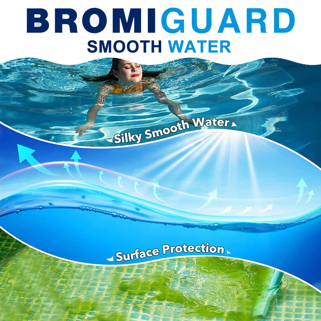 BROMIGUARD Bromine Tablets 1 Inch 4 Lbs for Spa Hot Tub Chemical Tabs | 1" Brominating Tablets Spa & Hot Tub Chemical Sanitizer