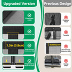 HOFUDON Upgraded Magnetic Screen Door, Heavy Duty Fiberglass Mesh, Quick Close Full Strip Magnets, Door Screen Magnetic Closure for Single Door Size 36 x 80 Inch, Screen Door Size 39 x 82 Inch Black