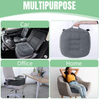 HOMBYS Extra Thick Chair Cushions for Office,6 in Breathable Adult Booster Seat for Car,Car Seat Cushion to Raise Seat Height,Shredded Memory Foam Desk Chair Cushion for Long Sitting,Dark Grey