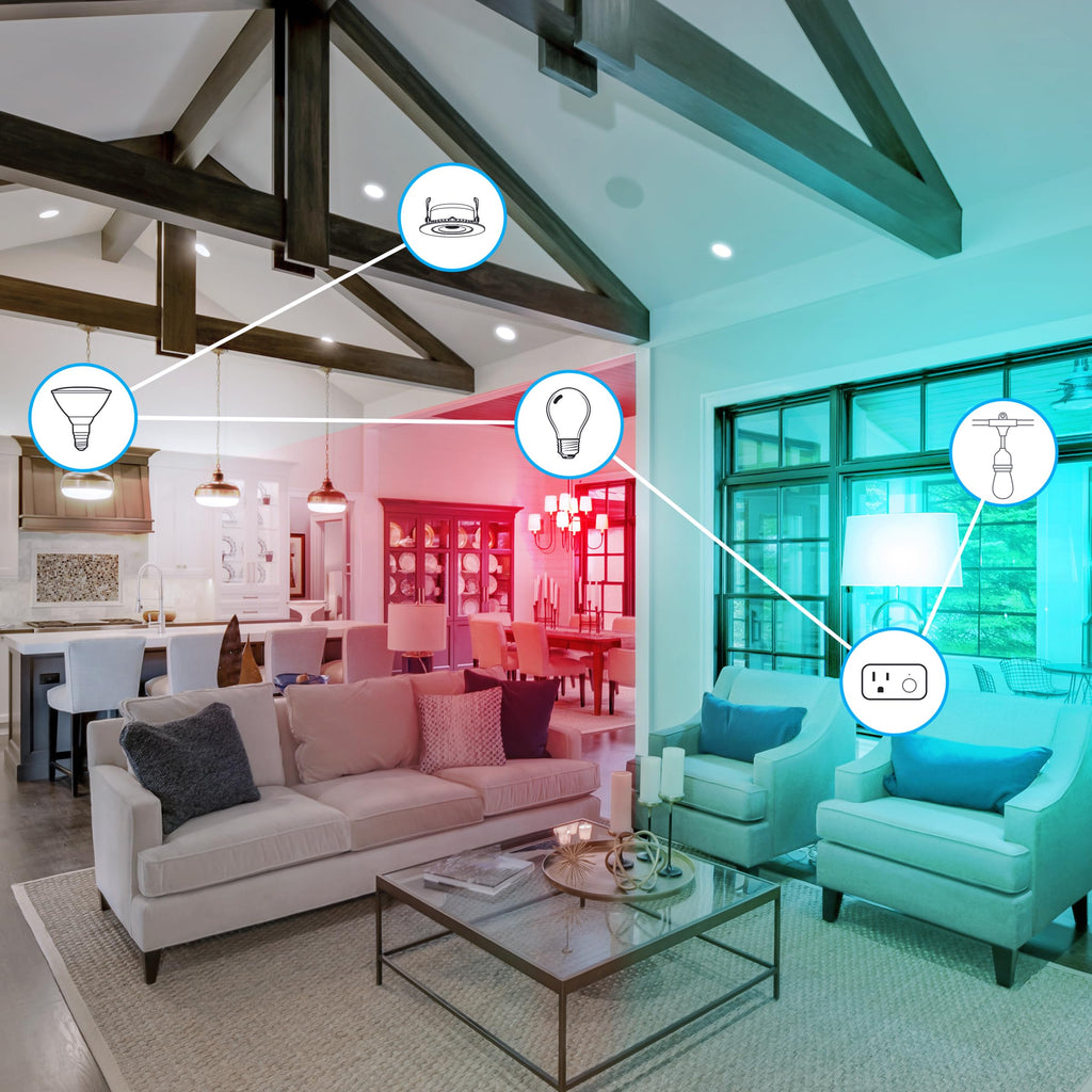 Feit Electric OM60/RGBW/CA/AG/3 60 Watt Equivalent WiFi Color Changing and Tunable White, Dimmable, No Hub Required, Alexa or Google Assistant A19 LED Smart Light Bulb, 3-Pack, Rgbw Multicolor, 60W