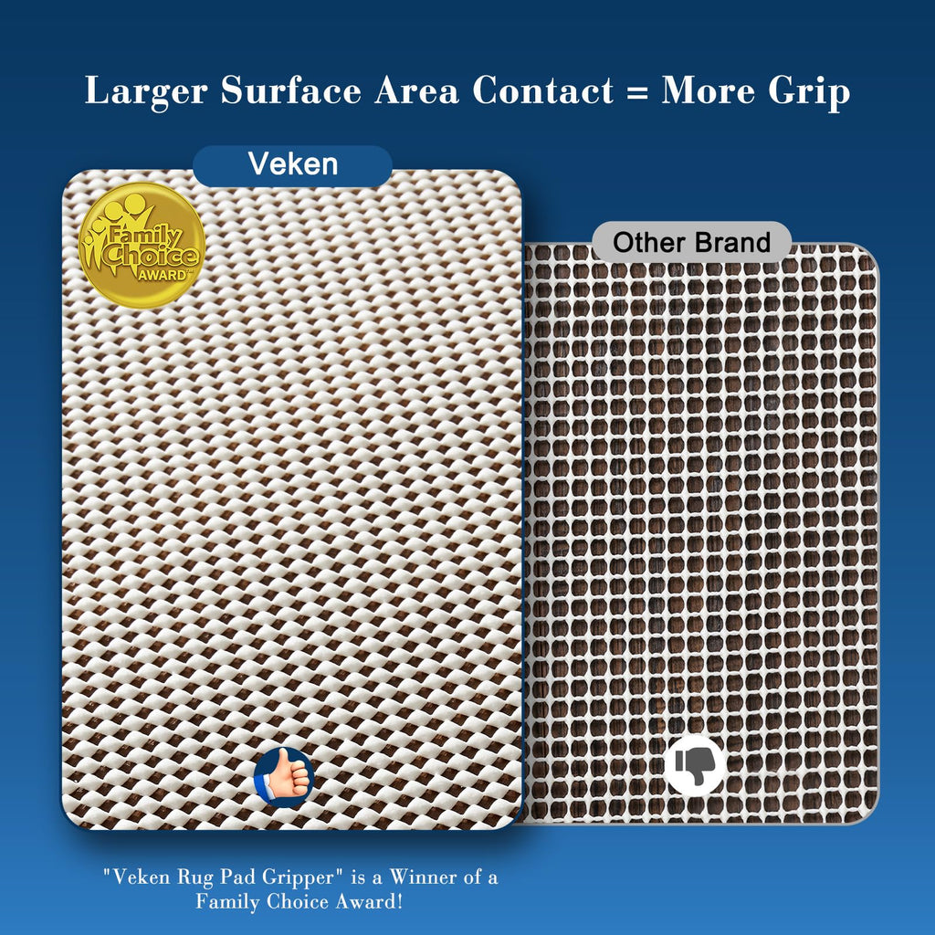Rug Gripper Pad for Hardwood Floors, Thick Non Slip Rug Pads for Area Rugs, Rug Grippers for Tile Floors, Under Carpet Anti Skid Mat, Keep Your Rugs Safe and in Place, 2x3 Ft