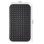Yanzifly Bathtub Mat Non Slip Bath Mat for Tub Silicone Soft & Safe, Bath Tub Mat Non Slip Shower Mats, Suction Cups Bath Tub Anti Slip Matt for Kids Elderly Non Toxic, Machine Washable- Black
