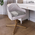 Milliard Memory Foam Seat Cushion Chair Pad 18 x 16 x 3in. with Washable Cover, for Relief and Comfort (Grey Faux Fur)