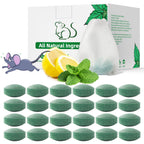 Pest Rodent Repellent, 24 Pack Peppermint Oil Repellent for Mouse Rats Spider Roach Ant Squirrel Pest Control Indoor & Outdoor, Natural Mice Deterrent Replace Trap Poisoning Family & Pet Safe Green