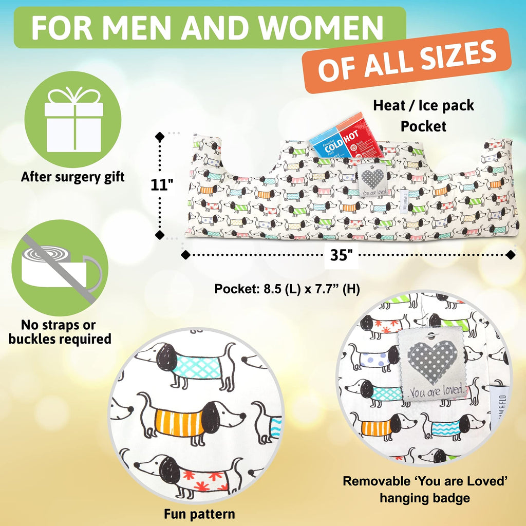 Mastectomy Post Surgery Recovery Breast Support Soft Pillow - Hysterectomy Recovery Products, Port Pillows For Chemo Patients, Breast Reduction After Surgery Needs, Breast Left Surgery Supplies,Dogs