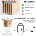 1 PCS Wood Carpenter Bee Trap for Outside - Best Bee Trap - Nature Hanging Carpenter Bee Traps Plastic Jar Outdoor - Insect Traps
