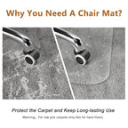 Naturehydro Chair Mat for Low Pile Carpeted Floors - 53" x 45" x 0.09" Clear Plastic Chair Mat Under Desk, Easy Glide Rolling Floor Protector, BPA and Phthalates Free (with Lip)