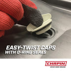 Chapin 78005 Oil Drain Pan, 12‑Quart Low‑Profile Automotive Drain Container, Recycled Polymer Construction, Large Splash‑Free Target Area & Built‑In Carry Handles for Easy Oil & Coolant Changes