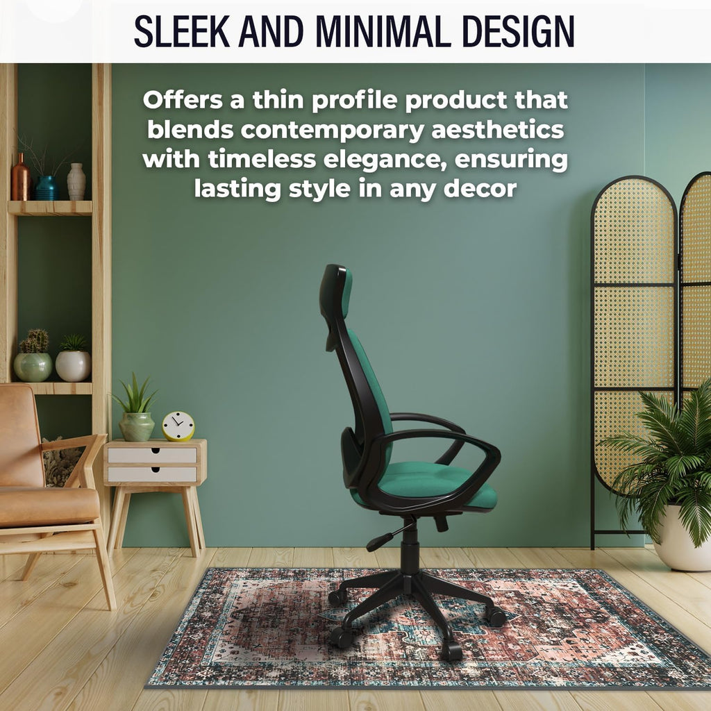 Starcounters Office Chair Mat for Hardwood Floor -Heavy-Duty Floor Mat for Office Chair - Scratch-Resistant and Non-Slip Computer Chair Mat, Wood and Tile Protection for Office & Home, Brown 48" x 60"