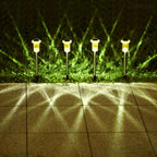 Gorrzai Solar Lights Outdoor 10 Pack Solar Pathway Lights Outdoor LED Waterproof Stainless Steel Driveway Lighting for Outdise, Yard, Walkway, Sidewalk, Garden, Lawn (Warm White)