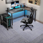 TYDLE Clear Chair Mat for Carpet - 60"x46" Large, 0.09" Thick Heavy Duty Office Mat With Grips, Non-Slip Rolling Computer Under Desk Mat for Home (Carpeted Floors)