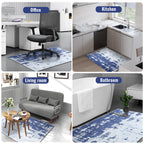 Office Chair Mat, Large Abstract Rug for Hardwood Floor, 36'x48", Machine Washable, Non-Slip