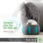 Gaiam Restore Cold Therapy Muscle Massage Roller Ball - Cryosphere Cold Massage Roller Ball, Easy-Glide Roller with Comfort Grip Base, Muscle Massage Tool to Help with Sore Muscles