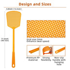 Kensizer 6-Pack Plastic Fly Swatters Heavy Duty, Multi Pack Matamoscas, Jumbo Long Handle Fly Swat Shatter Bulk, Large Bug Swatter That Work for Indoor and Outdoor