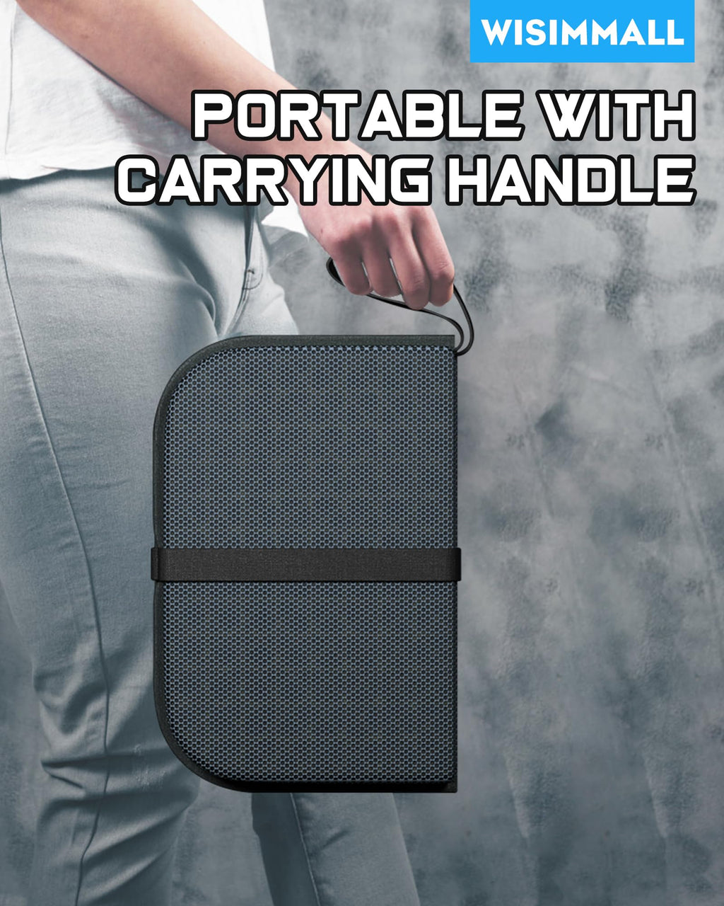 WISIMMALL Gel Seat Cushion, Portable Travel Cushion for Long Sitting, Thick & Foldable, 14.5" x 10.5" Large Size Chair Seat Cushion for Office Chair Car Wheelchair, Relief Sciatica Coccyx Pain