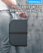 WISIMMALL Gel Seat Cushion, Portable Travel Cushion for Long Sitting, Thick & Foldable, 14.5" x 10.5" Large Size Chair Seat Cushion for Office Chair Car Wheelchair, Relief Sciatica Coccyx Pain
