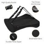 Amazon Basics Rectangular Comfortable Back Support Cushion for Office Chairs, Memory Foam, Black