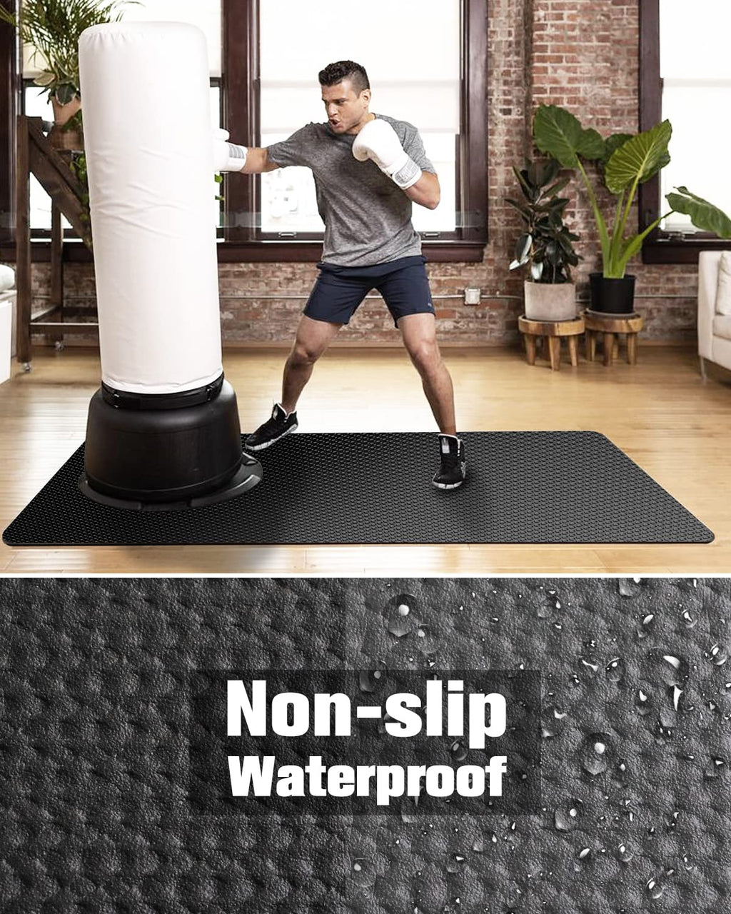 Exercise Equipment Mat - Mat for Treadmill, Exercise Bike, Fitness, Elliptical, Yoga, Gym Use on Hardwood Floors Protection