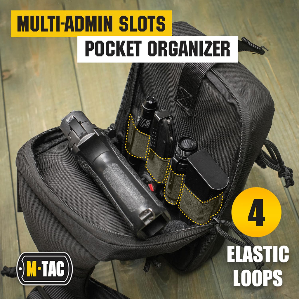 M-TAC Tactical Sling Bag for Men - Crossbody Concealed Carry Bag - Grey Mens Crossbody Holster Bag