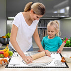 Pastry Mat, 28" x 20" Food Grade Silicone Extra Large Non Stick Baking Sheet Mat with Measurement for Making Cookies,Macarons,Bread and Pastry