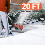 VOLTASK Cordless Snow Shovel - 20V | 10-Inch | 4-Ah Cordless Snow Blower, Battery Snow Blower with Adjustable Front Handle (4-Ah Battery & Quick Charger Included), SS-20C