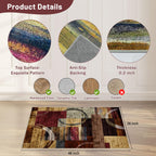 Office Chair Mat for Hardwood Floor&Tile Floor,36"X 48" Heavy Duty Desk Chair Mat for Hard Floors,Under Desk Rug for Rolling Computer Chair,Anti Slip,Low Pile Carpet Floor-Geo Multi